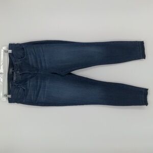 NYDJ Women's Ami Skinny Jean Size 10 Dark Wash Super Stretch Raw Frayed Hem